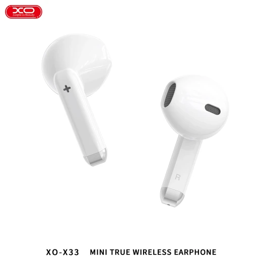 XO X33 Wireless Bluetooth Earphones with Charging Case White - XO - Image 3