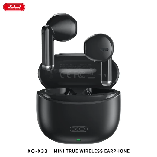 XO X33 Wireless Bluetooth Earphones with Charging Case Black