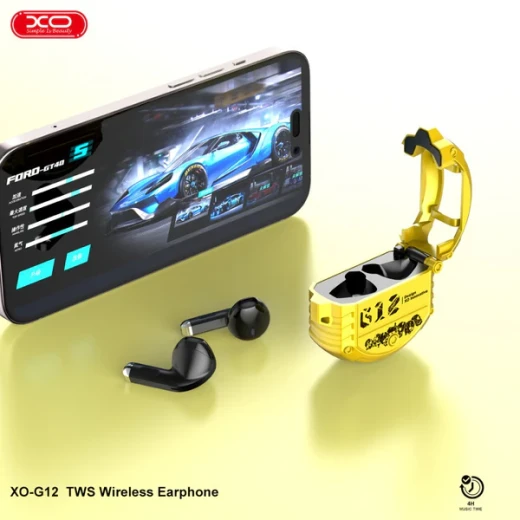 XO G12 Magic TWS Bluetooth Earphones with Charging Case - Wireless Audio Yellow - XO - Image 3