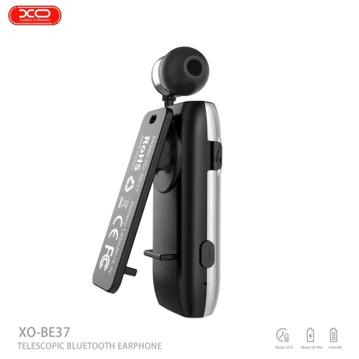 سماعة XO BE37 بلوتوث بتصميم مشبك – مع شاشة رقمية – باللون الأسود - إكس أو - Image 5