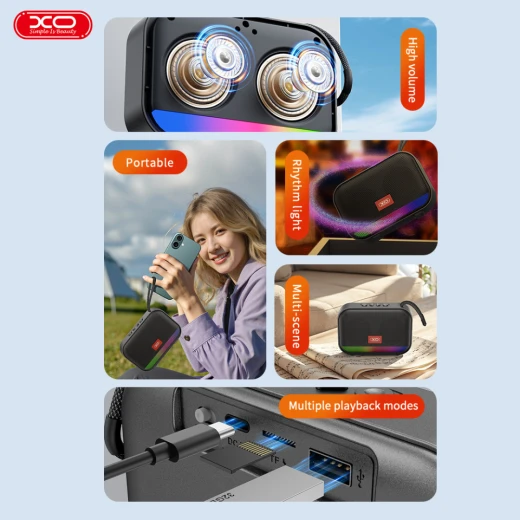 XO F66 Portable Bluetooth Speaker 5W Black - 5 Hour Battery - XO - Image 5