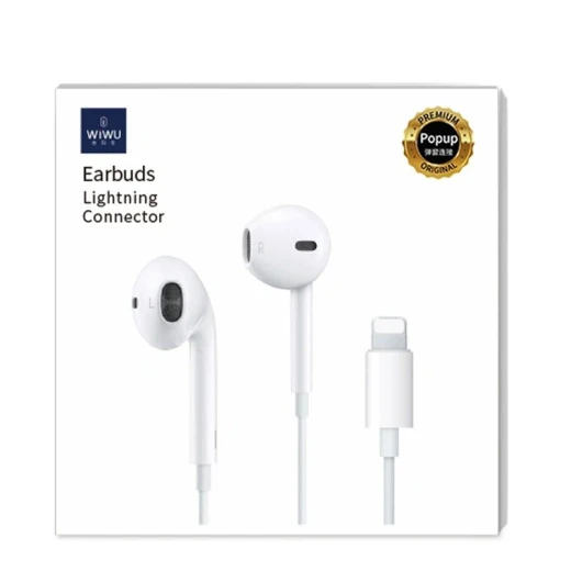 سماعات أذن سلكية WiWU EB302 Lightning بيضاء - تشغيل فوري - وي وُو - Image 2