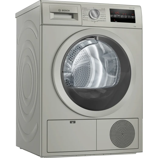 مجفف ملابس مكثف Bosch Serie 6 سعة 8 كجم فضي B - تجفيف فعال مجفف ملابس مكثف Bosch Serie 6 سعة 8 كجم فضي B - تجفيف فعال