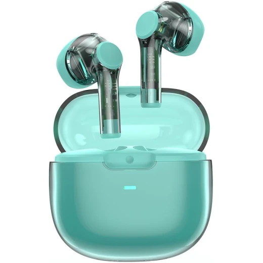 سماعات وي وو TWS12 Pure Sound اللاسلكية (TWS) بتقنية البلوتوث إصدار 5.3 – لون أزرق فيروزي | ضمان لمدة 18 شهرًا