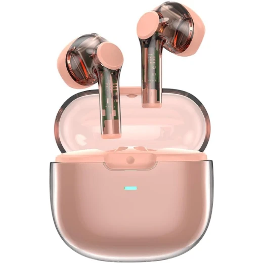 سماعات وي وو TWS12 Pure Sound اللاسلكية (TWS) بتقنية البلوتوث إصدار 5.3 – لون وردي | ضمان لمدة 18 شهرًا
