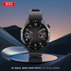 XO Watch4 AMOLED Smart Sports Call Watch Black 1.43" Screen