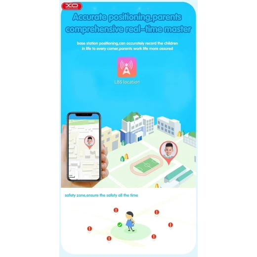 XO H100 Kids Smart Watch 2G Blue - GPS Tracking & SOS - XO - Image 5