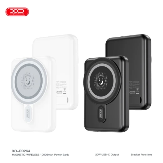 بنك طاقة XO PR264 لاسلكي مغناطيسي 10000 مللي أمبير مع شحن سريع PD 20 واط ابيض - إكس أو - Image 5