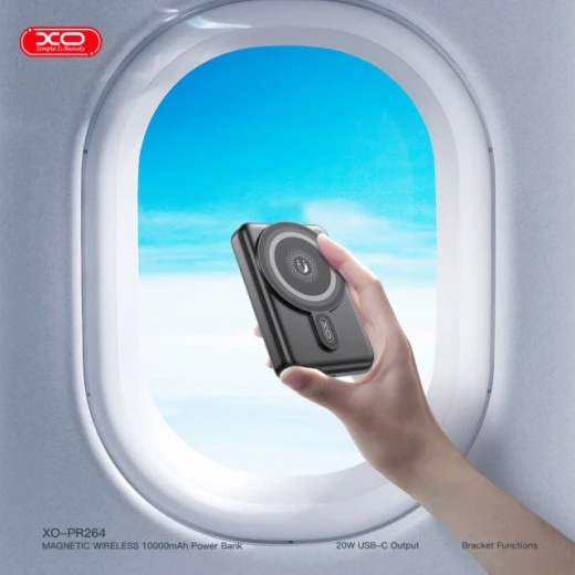 بنك طاقة XO PR264 لاسلكي مغناطيسي 10000 مللي أمبير مع شحن سريع PD 20 واط اسود بنك طاقة XO PR264 لاسلكي مغناطيسي 10000 مللي أمبير مع شحن سريع PD 20 واط اسود