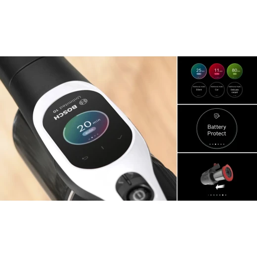 مكنسة Bosch Unlimited 10 اللاسلكية البيضاء - تنظيف قوي - بوش - Image 14