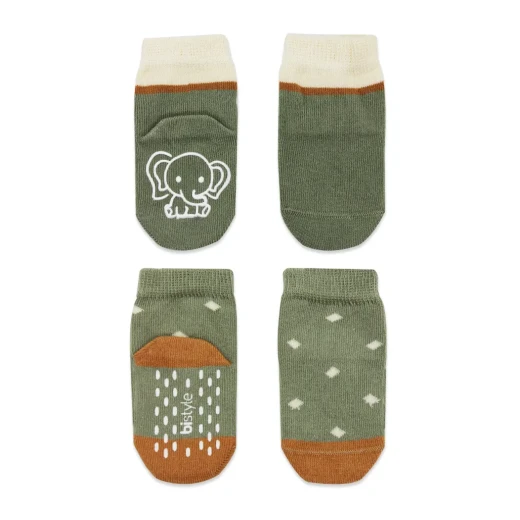 BiStyle Baby Non-Slip Socks 1-Pack Green  0-6/6-12 Months