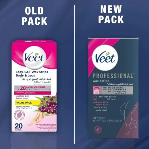Veet Hair Removal Wax Strips for Normal Skin, 20 Strips - Veet - Image 4