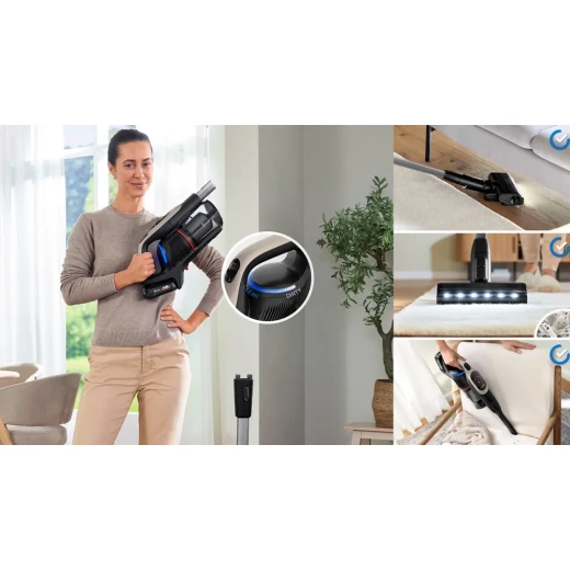 مكنسة كهربائية يدوية لاسلكية سوداء Bosch Unlimited 9 - تنظيف قوي - بوش - Image 18