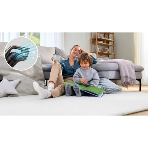 مكنسة كهربائية يدوية لاسلكية سوداء Bosch Unlimited 9 - تنظيف قوي - بوش - Image 3