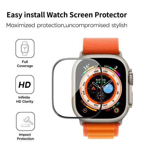 واقي شاشة وي وو لساعة Apple Watch مقاس 44 مم زجاج فائق الصلابة - وي وُو - Image 2