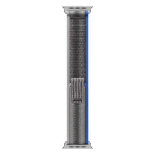 حزام DUXDUCIS Apple Watch Trail Loop أزرق/رمادي من النايلون المنسوج 42-49 ملم - Image 2
