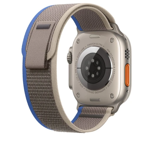 حزام DUXDUCIS Apple Watch Trail Loop أزرق/رمادي من النايلون المنسوج 42-49 ملم - Image 3