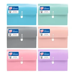 BAZIC Pastel 7 Pocket Expanding Wallet - Letter Size - Organize Papers