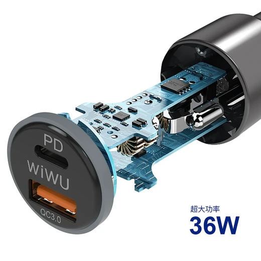 شاحن سيارة وي وو PC100 صغير 18 واط شحن سريع USB-C - وي وُو - Image 4