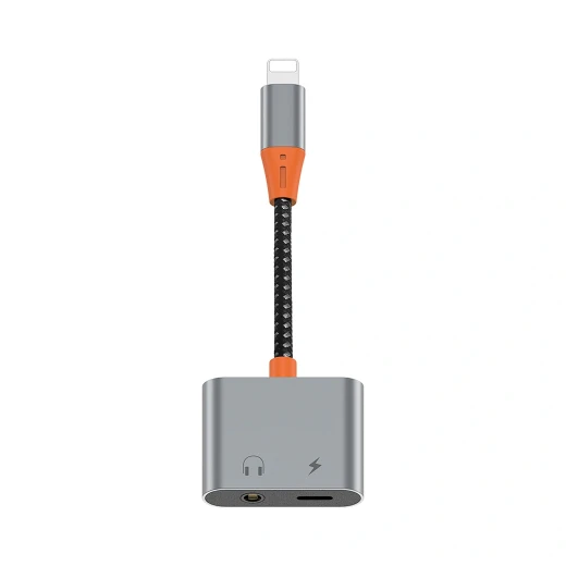 محول وي وو LT07 Lightning إلى 3.5 ملم Aux - رمادي - محول صوت - وي وُو - Image 2