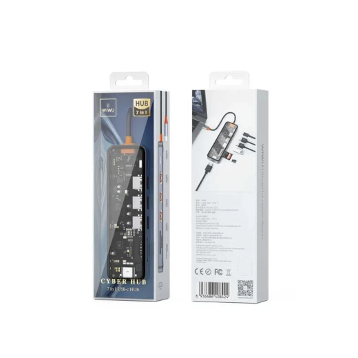 محور وي وو Cyber 7 في 1 USB-C - رمادي: وسّع إمكانيات الاتصال - وي وُو - Image 6