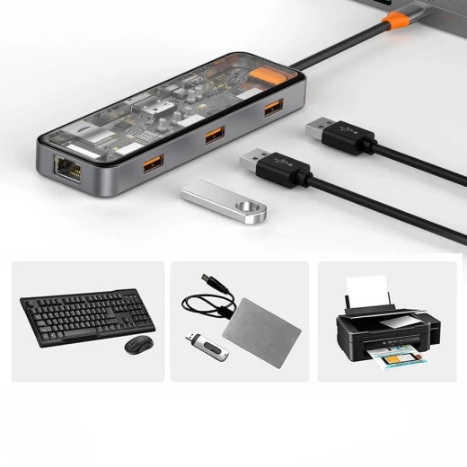 محول وي وو Cyber 8-in-1 USB-C - رمادي | CB008 - محول متعدد المنافذ - وي وُو - Image 6