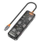 محول وي وو Cyber 8-in-1 USB-C - رمادي | CB008 - محول متعدد المنافذ - وي وُو