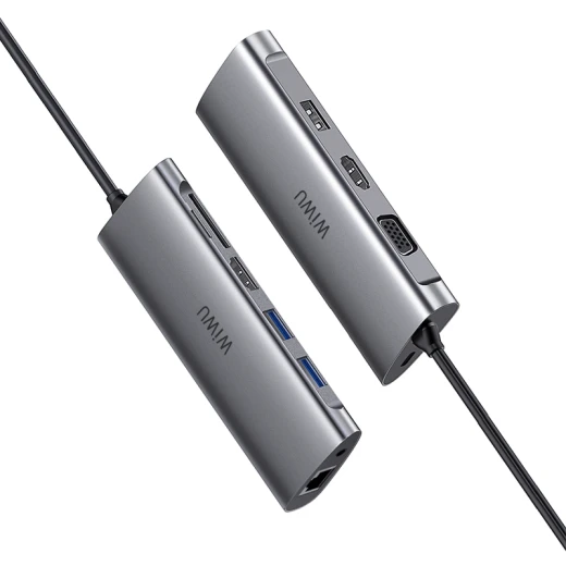 محول وي وو Alpha 11 في 1 USB-C: محول متعدد المنافذ لأجهزة الكمبيوتر المحمولة محول وي وو Alpha 11 في 1 USB-C: محول متعدد المنافذ لأجهزة الكمبيوتر المحمولة