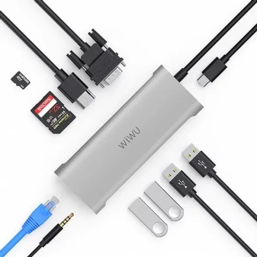 محول وي وو Alpha 11 في 1 USB-C - رمادي - محول متعدد المنافذ - وي وُو - Image 4