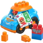 MEGA BLOKS Fisher-Price Toddler Building Blocks Toy Car, Ricky Race Car with 6 Pieces and Storage, 1 Figure, Blue, Gift Ideas for Kids Age 1+ Years, HKN41 - Mega Bloks