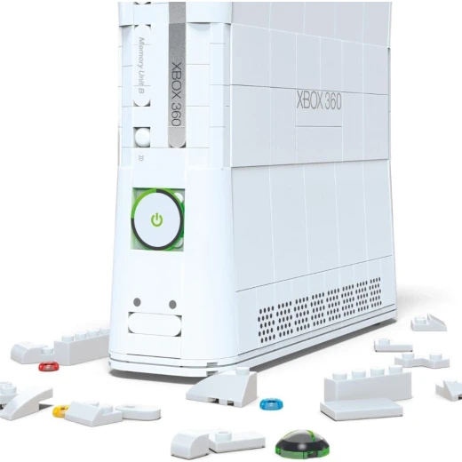 MEGA Microsoft Collectible Building Set, Xbox 360 Replica Model with 1342 Pieces, Controller and LED Lights, Build & Display Toy for Adult Collectors - Mega Construx - Image 6