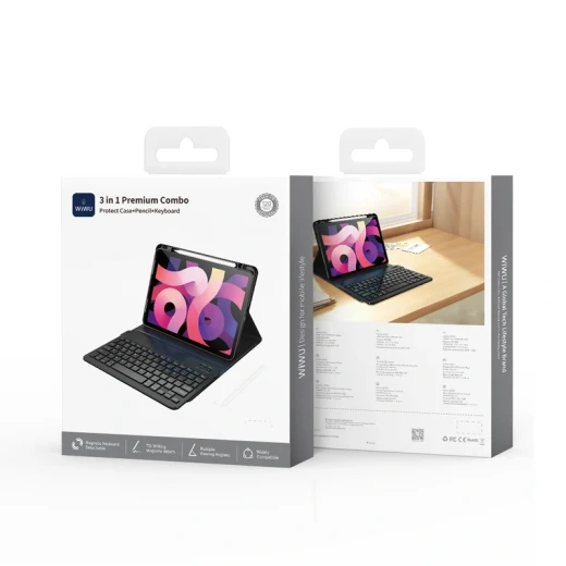 وي وو MK-006 مجموعة فاخرة 3 في 1, لوحة مفاتيح + غطاء حماية + قلم, متوافقة مع iPad Pro 13 بوصة (2024), لوحة مفاتيح بتخطيط عربي وإنجليزي - وي وُو - Image 5