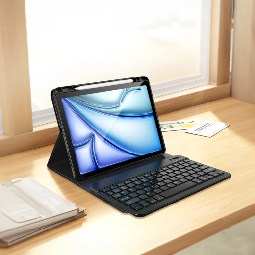 وي وو MK-006 مجموعة فاخرة 3 في 1, لوحة مفاتيح + غطاء حماية + قلم, متوافقة مع iPad Pro 13 بوصة (2024), لوحة مفاتيح بتخطيط عربي وإنجليزي - وي وُو - Image 4