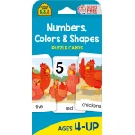 School Zone Numbers, Colors & Shapes Puzzle Cards for Ages 4+ - School Zone