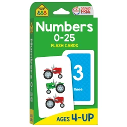 School Zone Numbers 0-25 Flash Cards: Toddler Math & Counting