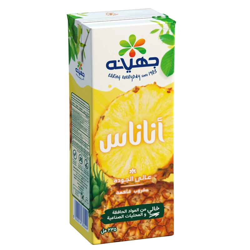عصير أناناس 235 مل – مشروب استوائي منعش بطعم طبيعي، غني بالفيتامينات ومناسب للتنقل من جهينة - جهينة