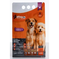 Petra pet Dry Food for Adult Dogs 10kg, Complete Nutrition for Adults, Rich in Protein, Vitamins & Omega 3 & 6 for Healthy Skin, Shiny Coat & Strong Growth