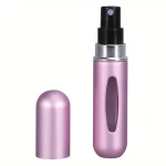 بخاخ عطر قابل لإعادة الملء – 5 مل، تصميم مدمج وسهل الحمل، مناسب للسفر، تعبئة سريعة وآمنة، يحافظ على رائحة العطر المفضلة وردي