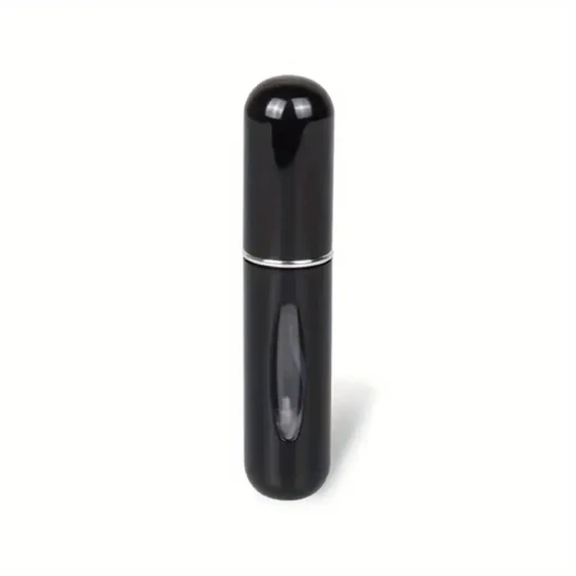 بخاخ عطر قابل لإعادة الملء – 5 مل، تصميم مدمج وسهل الحمل، مناسب للسفر، تعبئة سريعة وآمنة، يحافظ على رائحة العطر المفضلة اللون الاسود بخاخ عطر قابل لإعادة الملء – 5 مل، تصميم مدمج وسهل الحمل، مناسب للسفر، تعبئة سريعة وآمنة، يحافظ على رائحة العطر المفضلة اللون الاسود