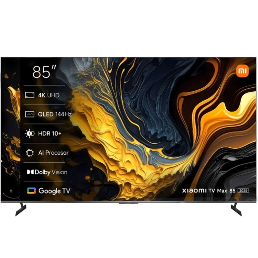 Xiaomi 85 Inch 4K QLED Google TV Max, 144Hz Refresh Rate, Built-in Google Assistant, Smart TV with Free Installation
