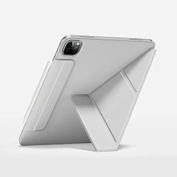 حافظة وي وو Smart Folio لجهاز iPad Air 2024 مقاس 11 بوصة / 10.9 و11 بوصة يونيفرسال – غطاء مغناطيسي بقاعدة قابلة للطي، نحيفة وخفيفة الوزن، باللون الرمادي (Wi-004)
