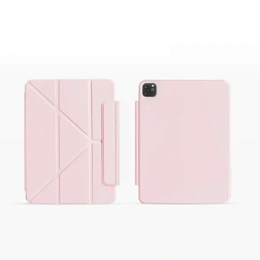 حافظة وي وو Smart Folio لجهاز iPad Air 2024 مقاس 11 بوصة / 10.9 و11 بوصة يونيفرسال – غطاء مغناطيسي بقاعدة قابلة للطي، نحيفة وخفيفة الوزن، باللون الوردي (Wi-004) - وي وُو - Image 2