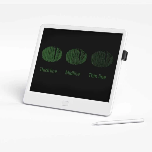 لوحة الكتابة والرسم الإلكترونية وي وو مقاس 10 بوصات بشاشة LCD | جهاز لوحي إلكتروني قابل لإعادة الاستخدام مع حساسية للضغط وقفل لمنع المسح وميزة المسح بضغطة زر واحدة - أبيض - وي وُو - Image 4