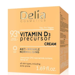 Delia Cosmetics Anti-Wrinkle Face Cream with Vitamin D3 50ml, Reduces Wrinkles, Hydrates Skin