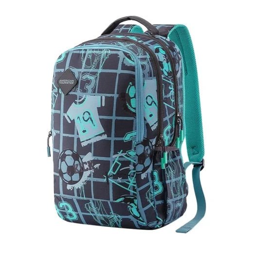 American Tourister Pazzo+ Backpack 01 Grey/Mint 28 Liters Durable Polyester American Tourister Pazzo+ Backpack 01 Grey/Mint 28 Liters Durable Polyester