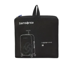 Samsonite Foldable Cabin Luggage Cover Black Protective Travel Friendly Durable Weather Resistant Fits Most 21-22 Inch Suitcases Scratch Resistant Easy Access Lightweight
