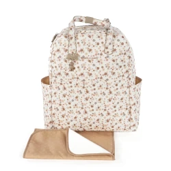 Pasito a Pasito Somerset Beige Autumn Backpack Diaper Bag, Faux Leather
