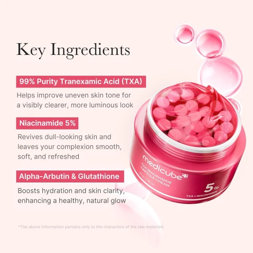 Medicube TXA+Niacinamide Capsule Cream | Dual Radiance Moisturizer, Ideal for Use After Spot Care | For Uneven Skin Tone, Texture & Hydration | 99% Pure Tranexamic Acid | Korean Skincare | 55g - Medicube - Image 3