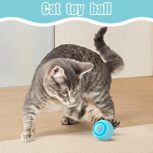 Pets Pets Smart Ball Cat Toy - Colorful Lighting Interactive Toys for Cats - Intelligent Rolling Silicone Kitten Toys, Fast Rolling Carpet - Pets - Image 2