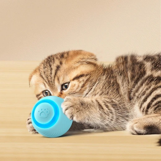 Pets Pets Smart Ball Cat Toy - Colorful Lighting Interactive Toys for Cats - Intelligent Rolling Silicone Kitten Toys, Fast Rolling Carpet - Pets - Image 7